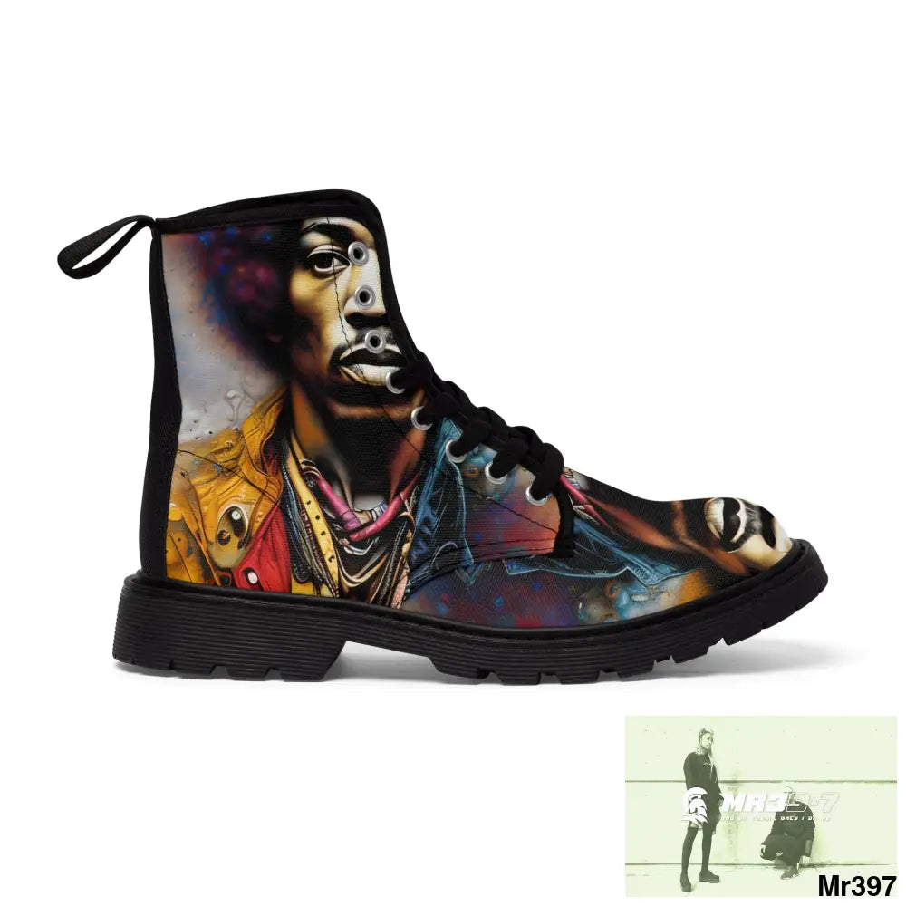 The Jimmy Hendrix Experience Mens Canvas Boots Shoes