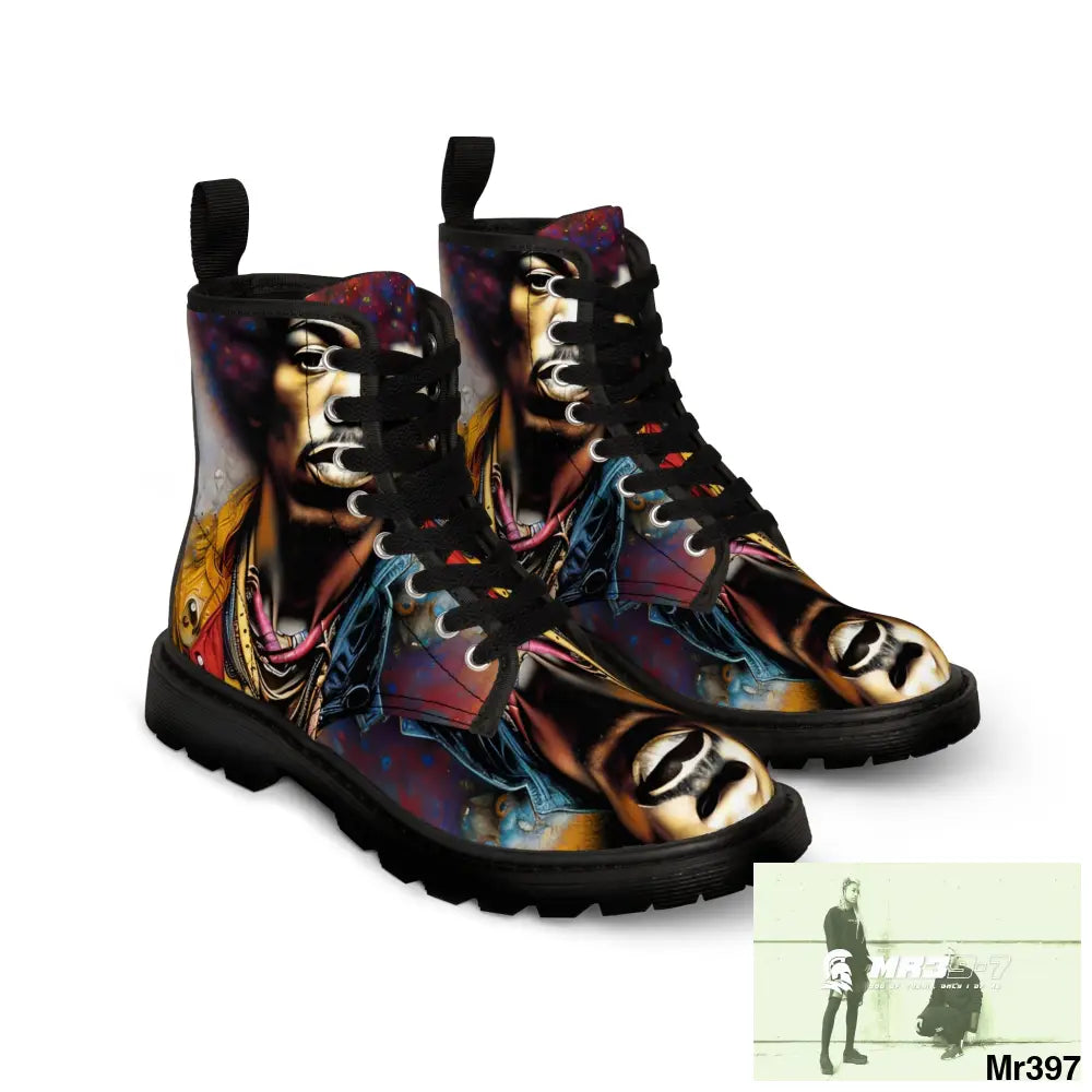 The Jimmy Hendrix Experience Mens Canvas Boots Shoes