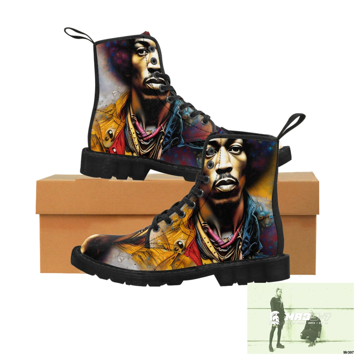 The Jimmy Hendrix Experience Mens Canvas Boots US 7 / Black sole Shoes