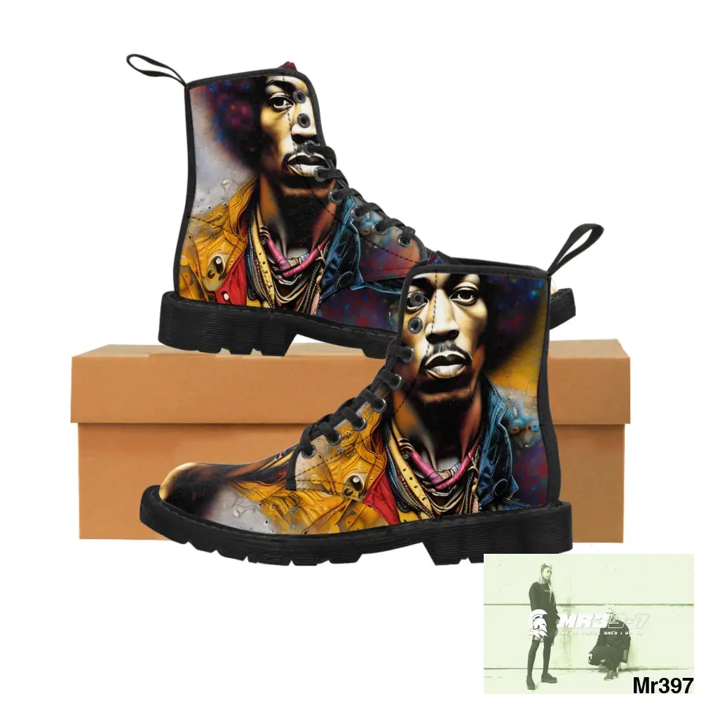 The Jimmy Hendrix Experience Mens Canvas Boots US 7 / Black sole Shoes