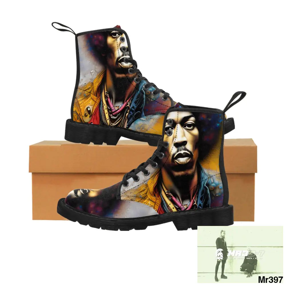 The Jimmy Hendrix Experience Women’s Canvas Boots US 6.5 / Black sole Shoes