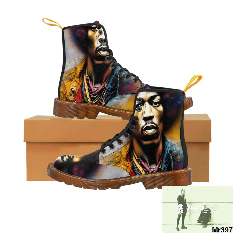 The Jimmy Hendrix Experience Women’s Canvas Boots US 6.5 / Brown sole Shoes