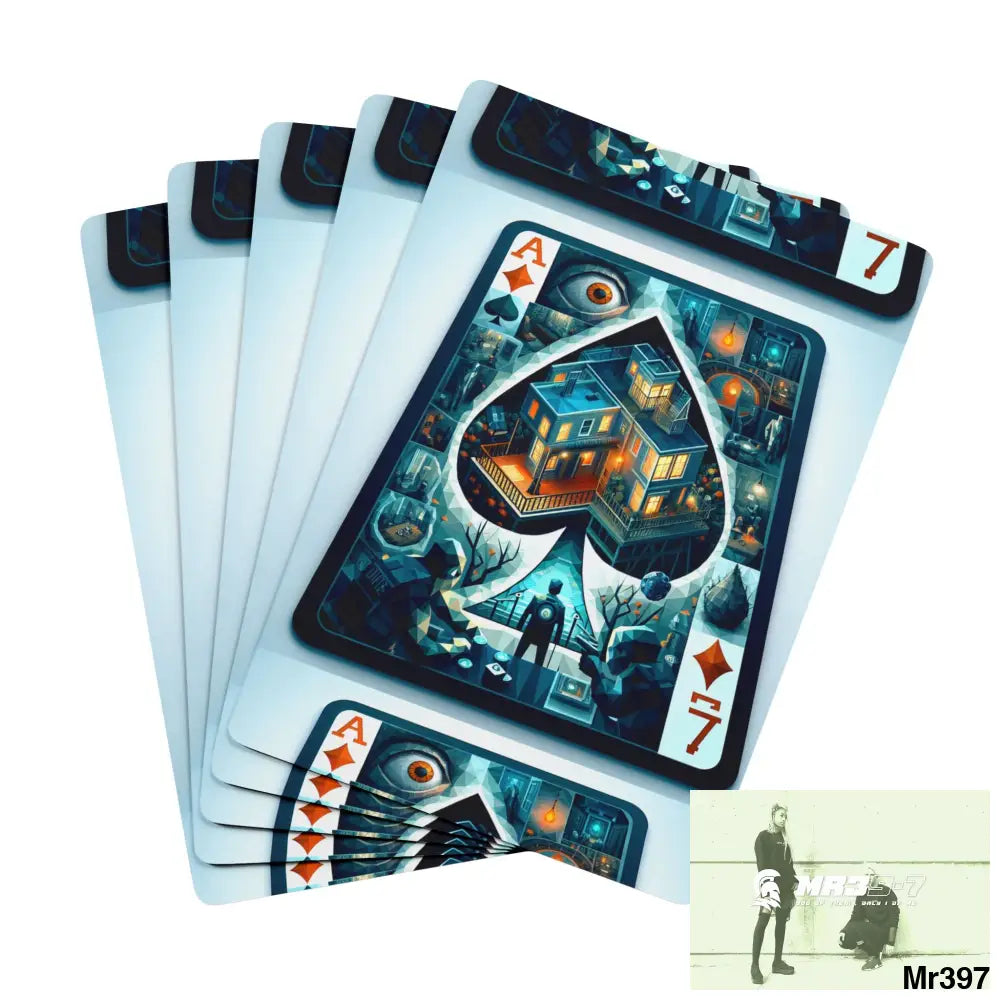 The Linking all #3 back to UK 2016 to 2024 failures their’s my deaths AI Themed Ltd Edition Custom Poker Cards 2.5’’ x