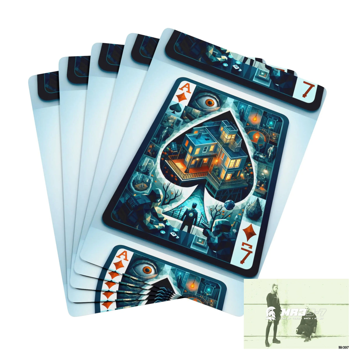 The Linking all #3 back to UK 2016 to 2024 failures their’s my deaths AI Themed Ltd Edition Custom Poker Cards 2.5’’ x