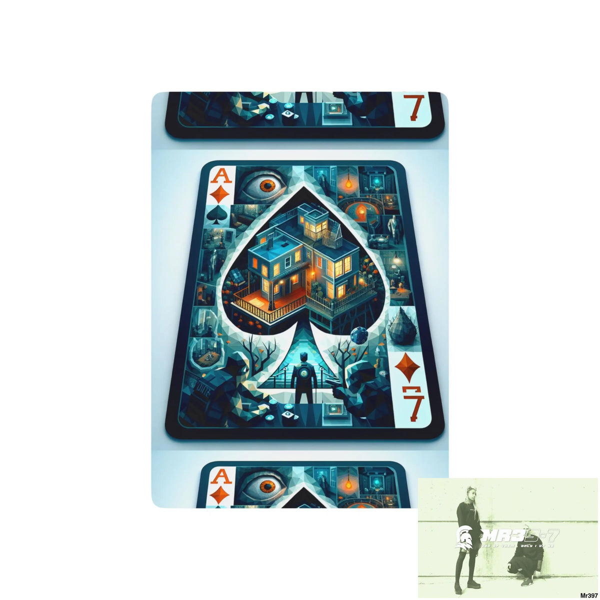 The Linking all #3 back to UK 2016 to 2024 failures their’s my deaths AI Themed Ltd Edition Custom Poker Cards 2.5’’ x