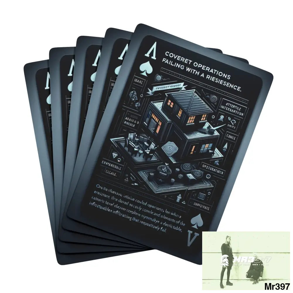 The Linking all#8 back to UK 2016 to 2024 failures their’s my deaths AI Themed Ltd Edition Custom Poker Cards 2.5’’ x