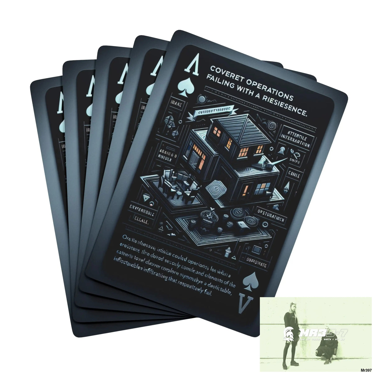 The Linking all#8 back to UK 2016 to 2024 failures their’s my deaths AI Themed Ltd Edition Custom Poker Cards 2.5’’ x