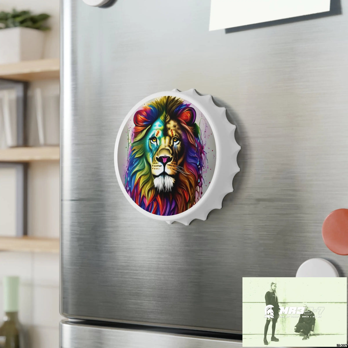 The Rainbow Lion Magnetic Bottle Opener One size / White Accessories