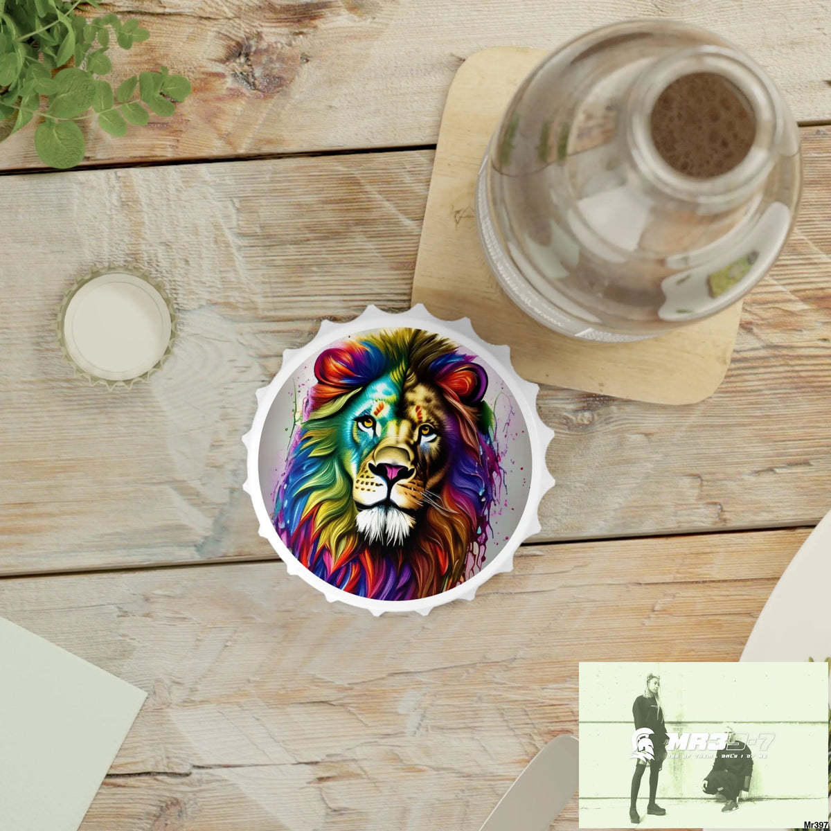 The Rainbow Lion Magnetic Bottle Opener One size / White Accessories