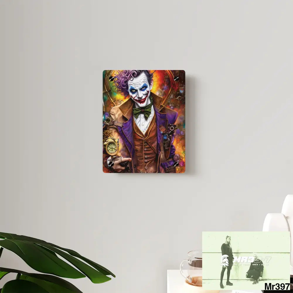 The Steampunk Joker Hearts Tribal Fractal Acrylic Wall Art Panels Home Decor