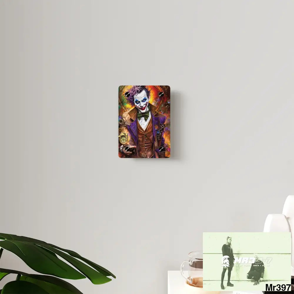 The Steampunk Joker Hearts Tribal Fractal Acrylic Wall Art Panels Home Decor