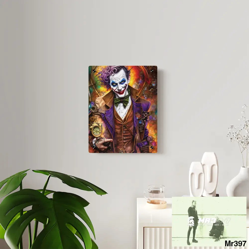 The Steampunk Joker Hearts Tribal Fractal Acrylic Wall Art Panels Home Decor