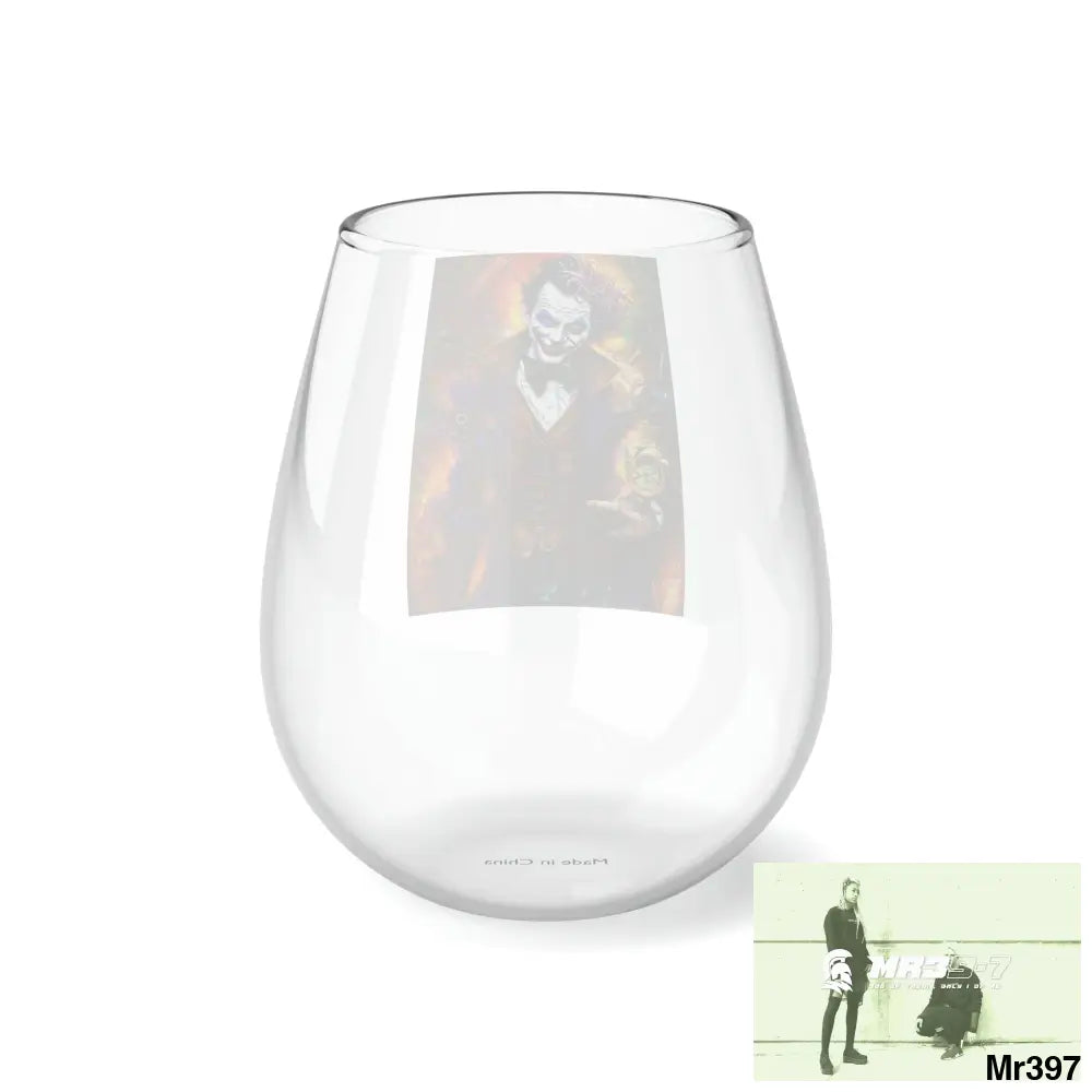 The Steampunk Joker Hearts Tribal Fractal Stemless Wine Glass 11.75oz 11.75oz Mug