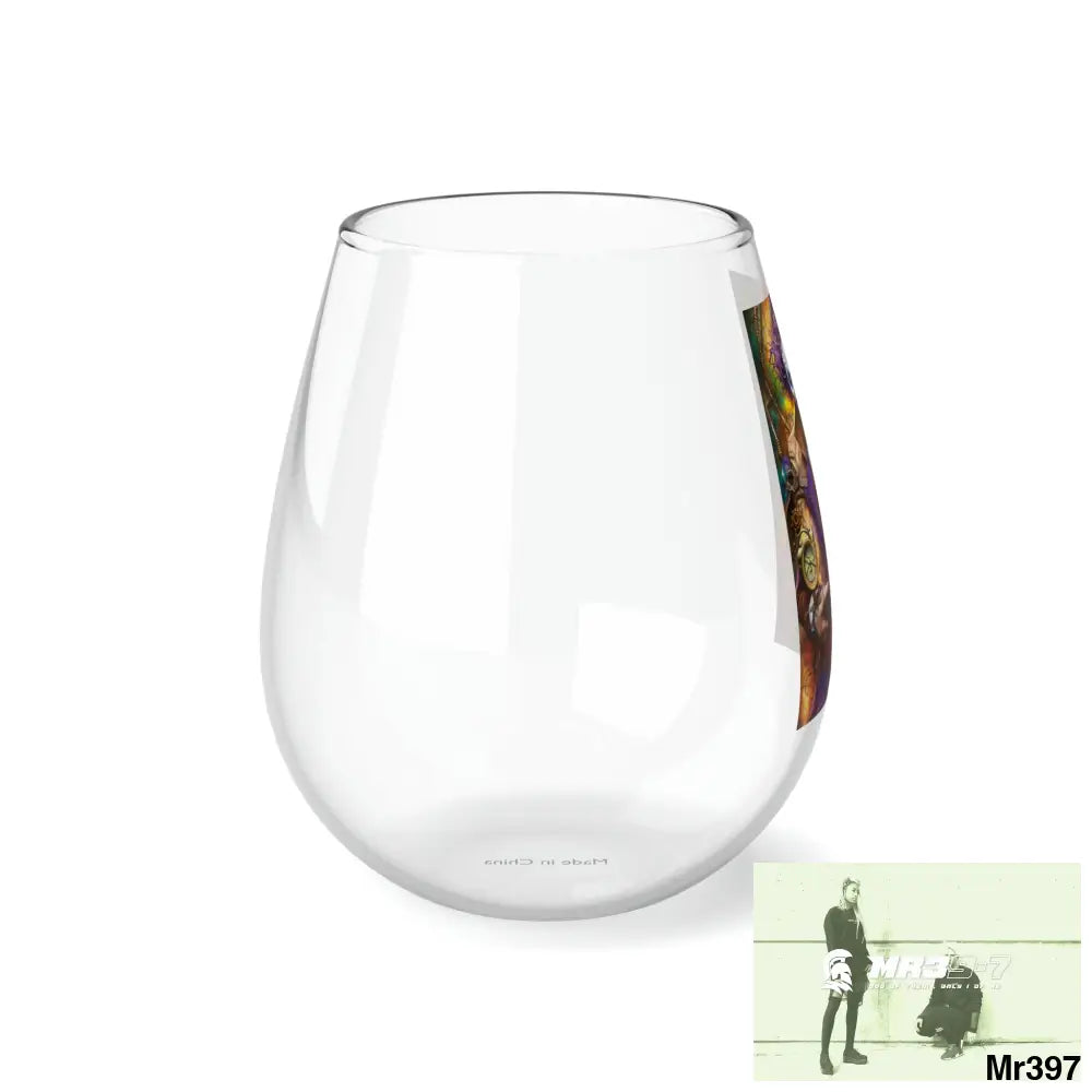 The Steampunk Joker Hearts Tribal Fractal Stemless Wine Glass 11.75oz 11.75oz Mug