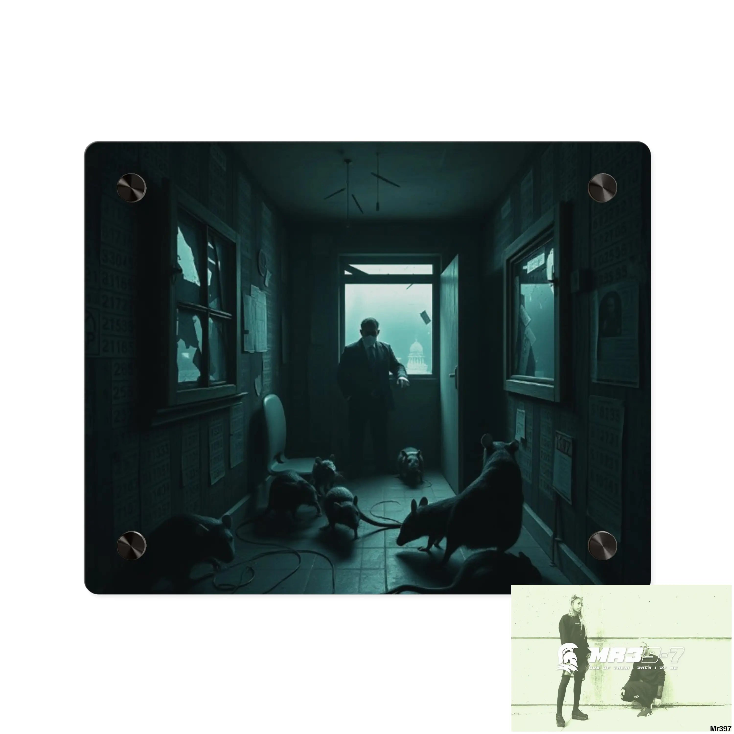 The Trap Death Flat no1 2628 days Covert Failures Ltd Edition no 22 Acrylic Wall Art Panels 10″ x 8″ (Horizontal)