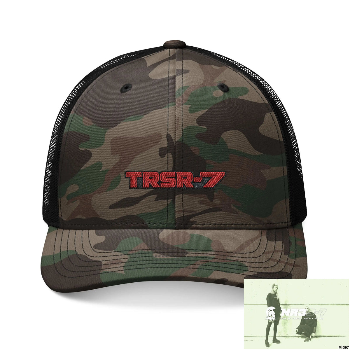 The TRSR-7 Camouflage Trucker Hat with Embroidery | Military Style Cap Outdoor Adventure Gear Hunting Accessories