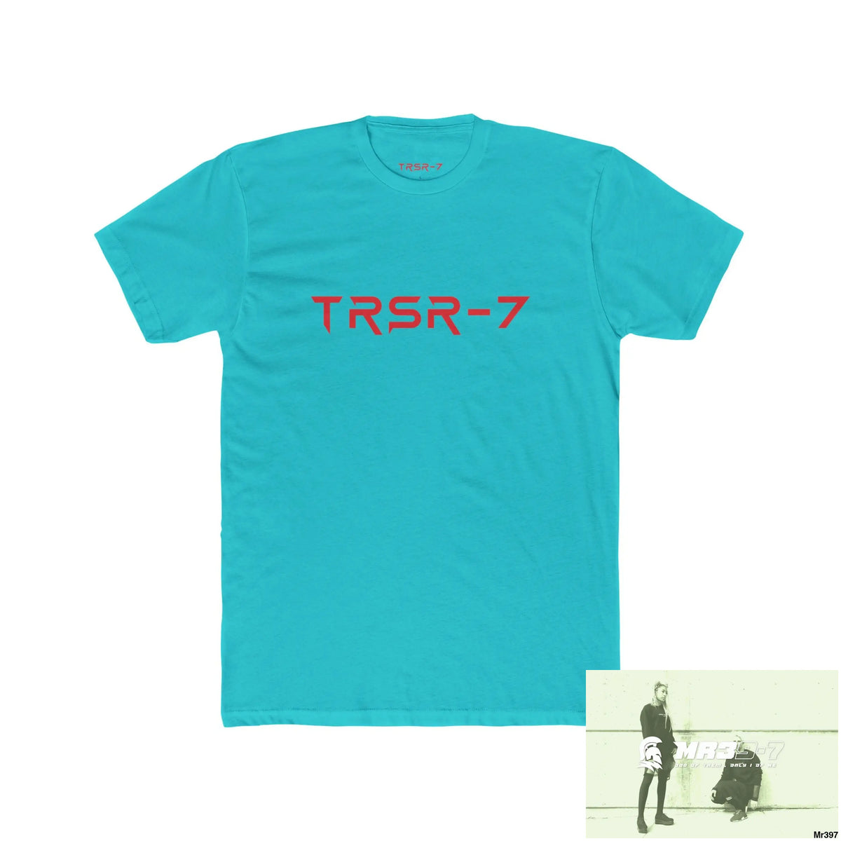 The TRSR-7 Choose Life Edition Men’s Cotton Crew Tee - Solid Tahiti Blue / S - T-Shirt