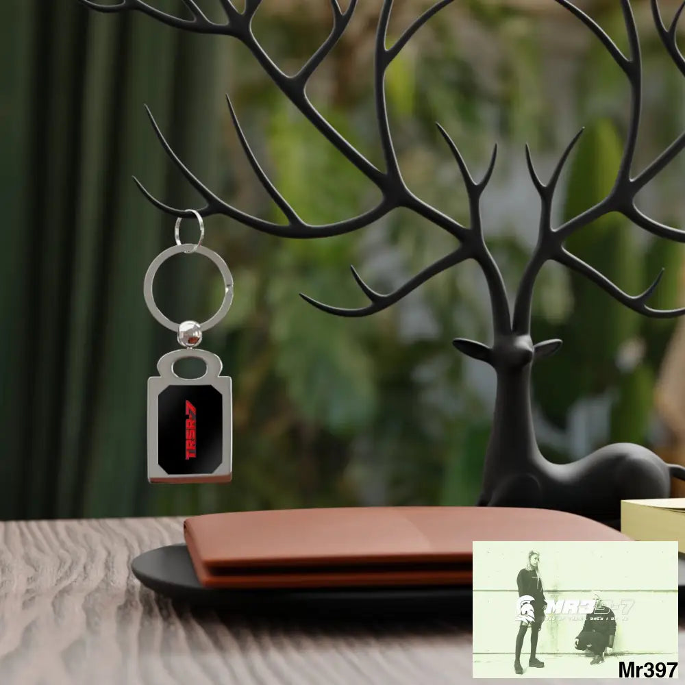 The TRSR-7 GB7 Rectangle Photo Keyring One size / Glossy / Silver Accessories