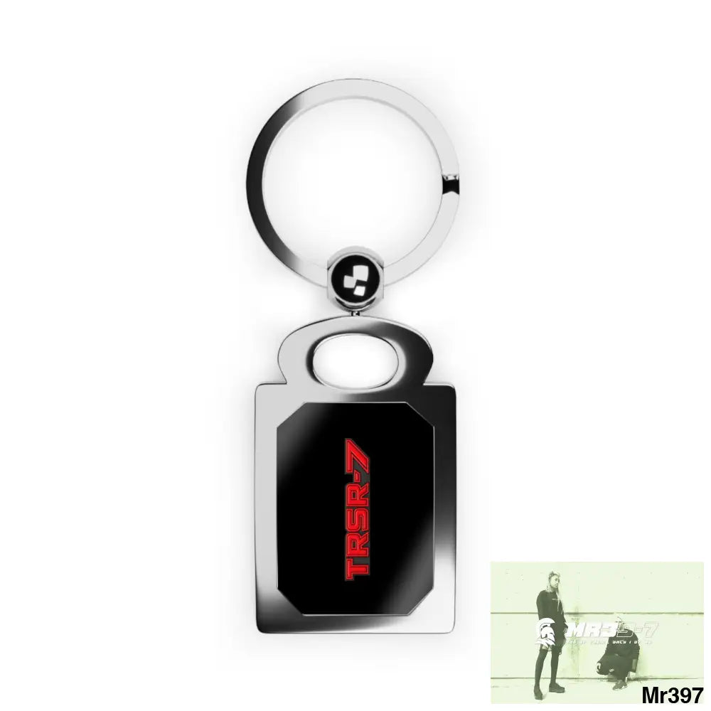 The TRSR-7 GB7 Rectangle Photo Keyring One size / Glossy / Silver Accessories
