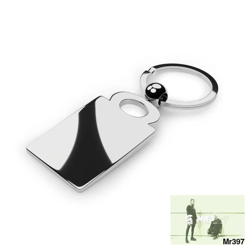 The TRSR-7 GB7 Rectangle Photo Keyring One size / Glossy / Silver Accessories