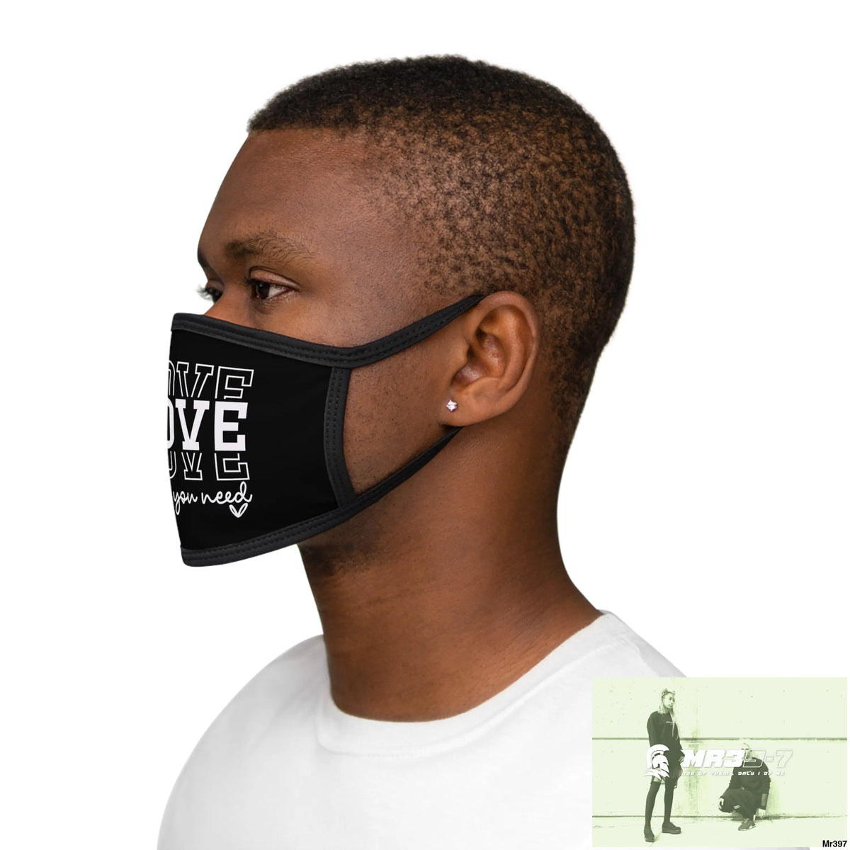 The Valentines or any time Love is all you need Mixed-Fabric Face Mask One size Accessories