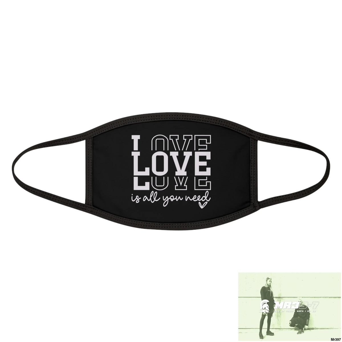 The Valentines or any time Love is all you need Mixed-Fabric Face Mask One size Accessories