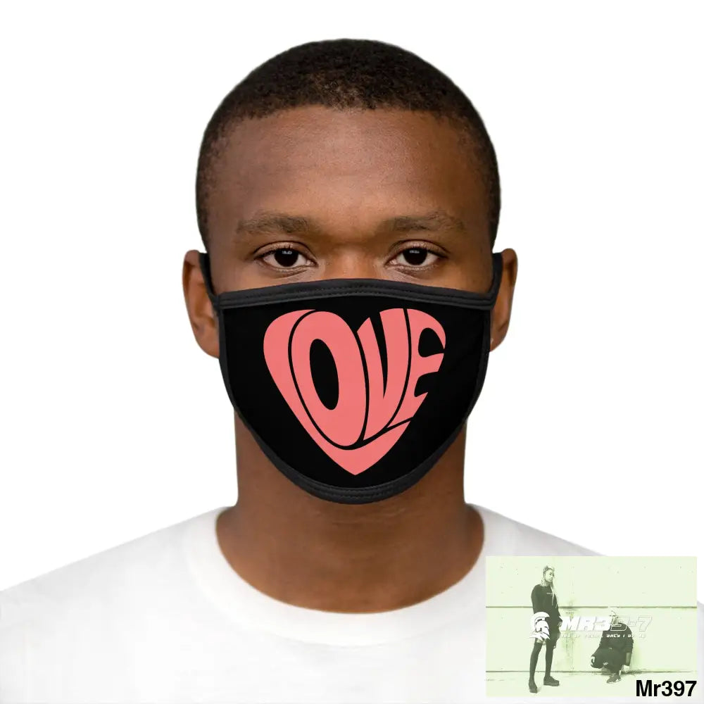 The Valentines or any time Retro Love Mixed-Fabric Face Mask One size Accessories