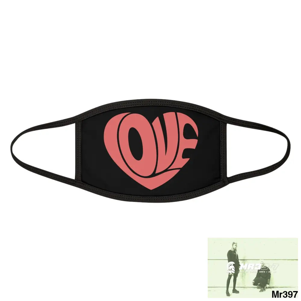 The Valentines or any time Retro Love Mixed-Fabric Face Mask One size Accessories