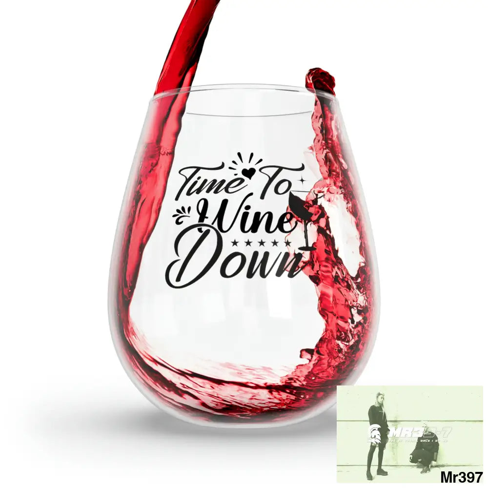 Time to wine down Stemless Wine Glass 11.75oz 11.75oz Mug