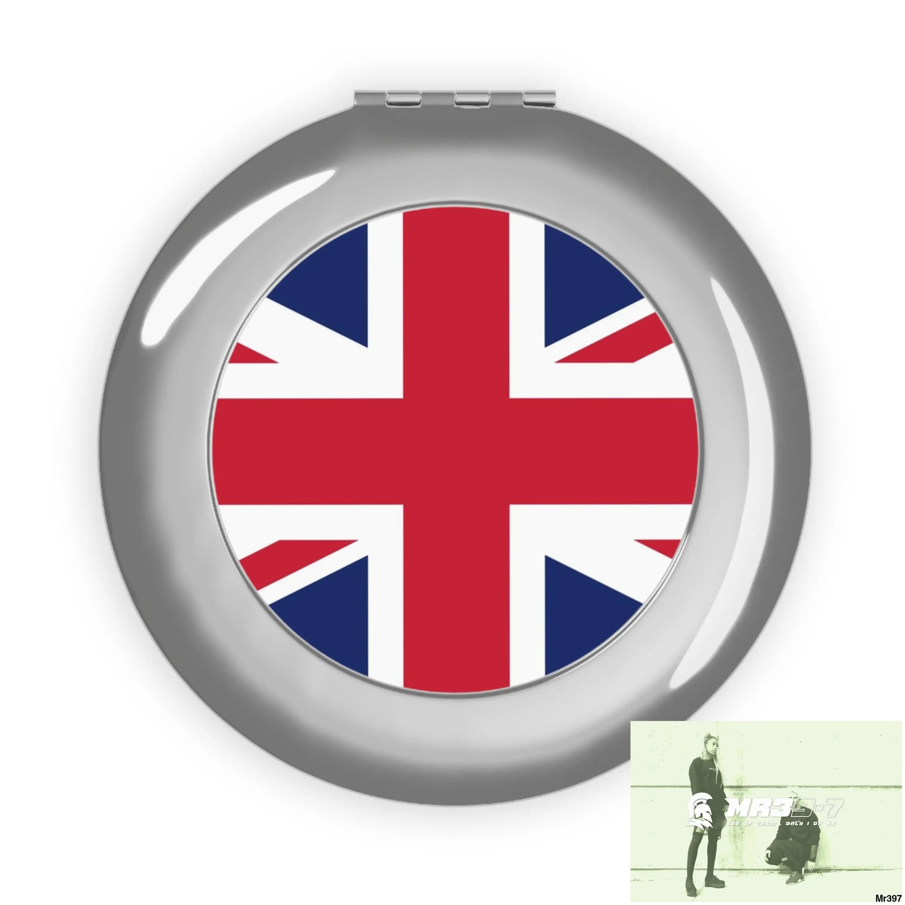 Union Jack GB Compact Travel Mirror Silver / Glossy / One size Accessories