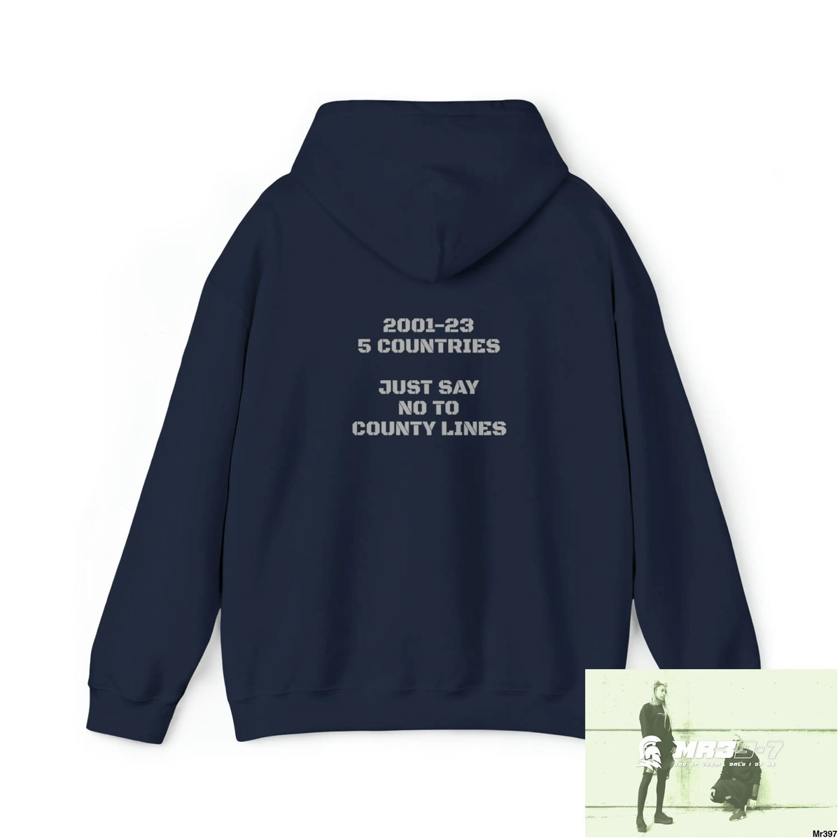 Unisex A Who Dares Wins 2001 -23 5 Countries Just Say No To County Lines Heavy Blend™ Hooded Sweatshirt Hoodie