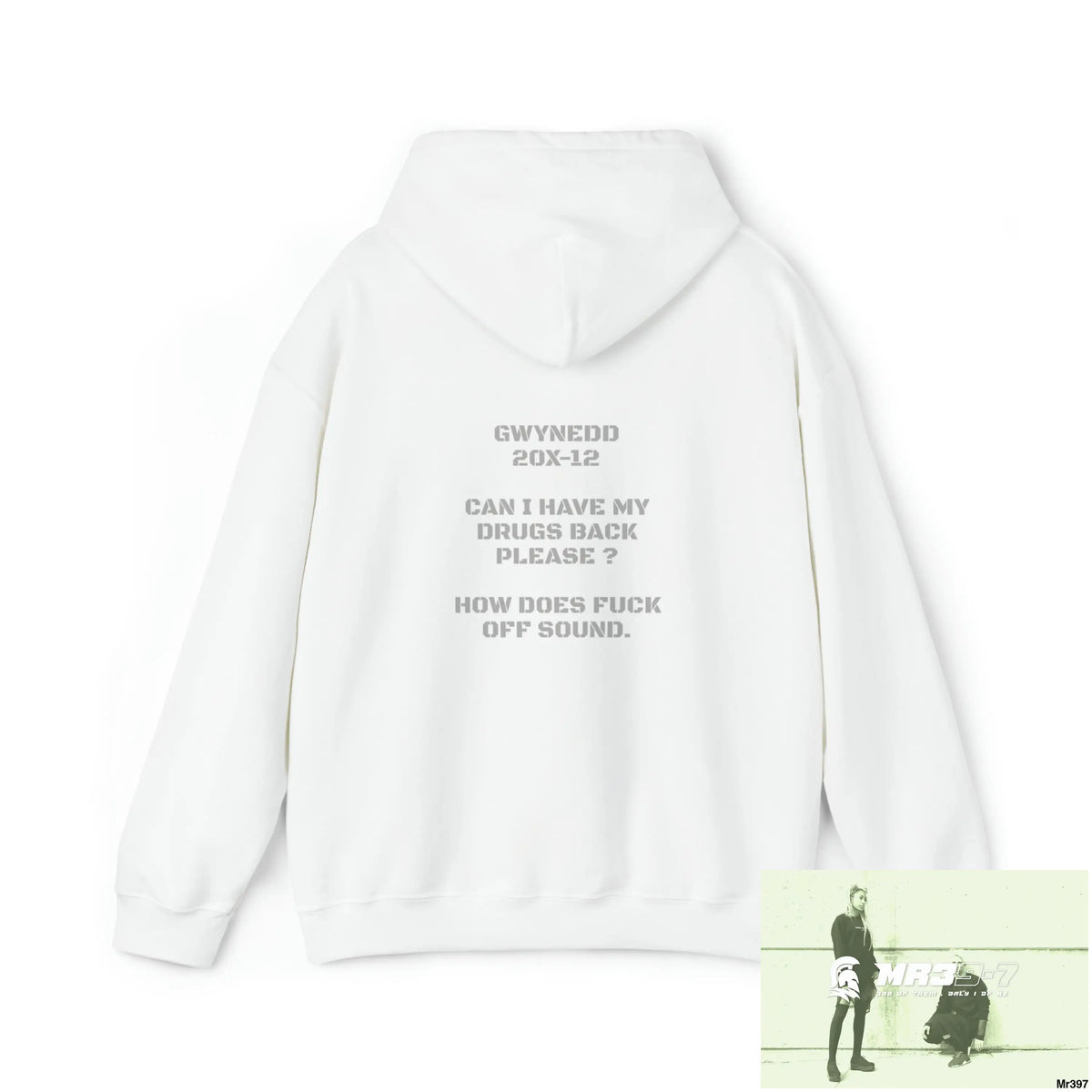 Unisex A1-Sparta 20X-12 Gwynedd Can I have My drugs Back Please ? + Fk off Heavy Blend™ Hooded Sweatshirt Hoodie