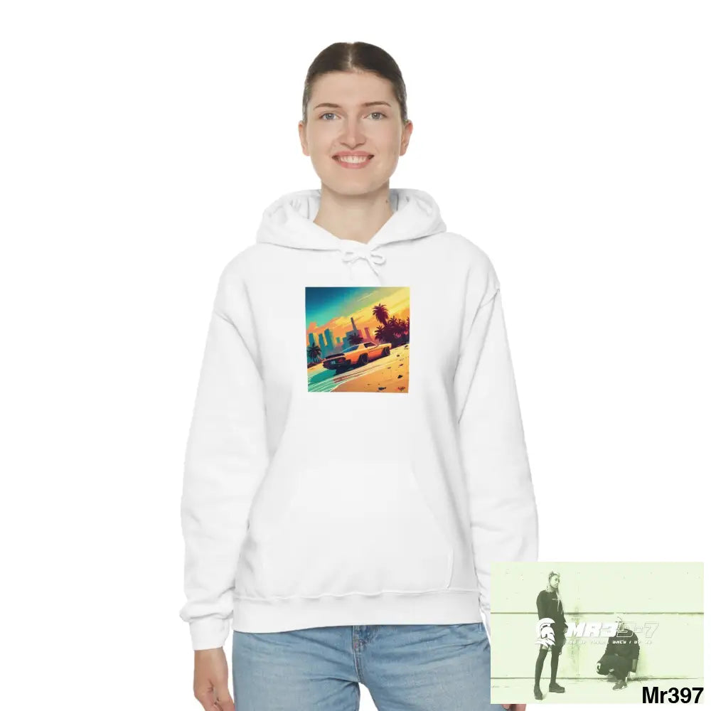 Unisex AI Vice vigilante theme Heavy Blend™ Hooded Sweatshirt Hoodie