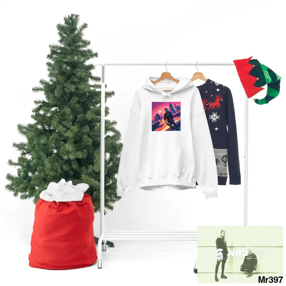 Unisex AI Vice vigilante theme Heavy Blend™ Hooded Sweatshirt Hoodie