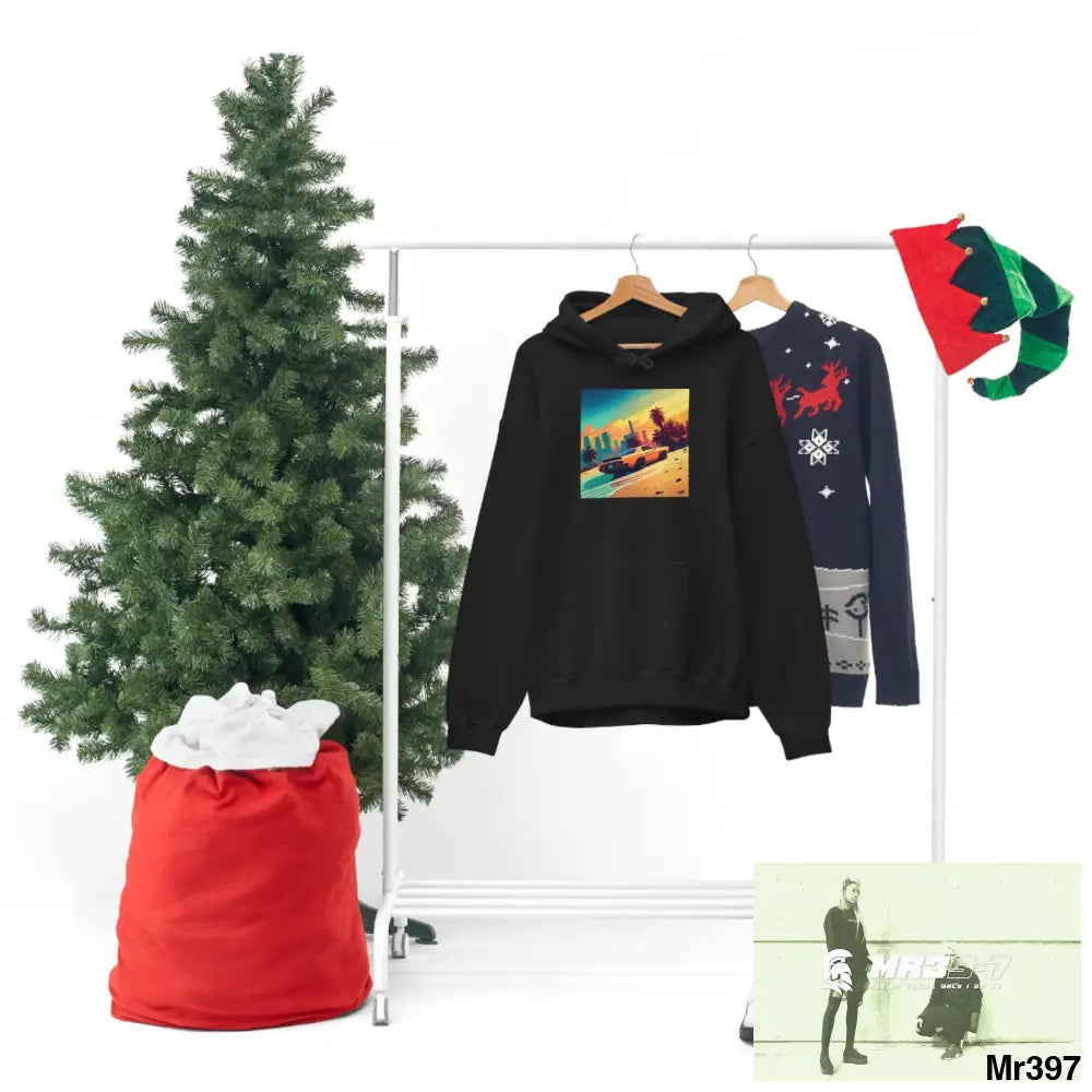 Unisex AI Vice vigilante theme Heavy Blend™ Hooded Sweatshirt Hoodie