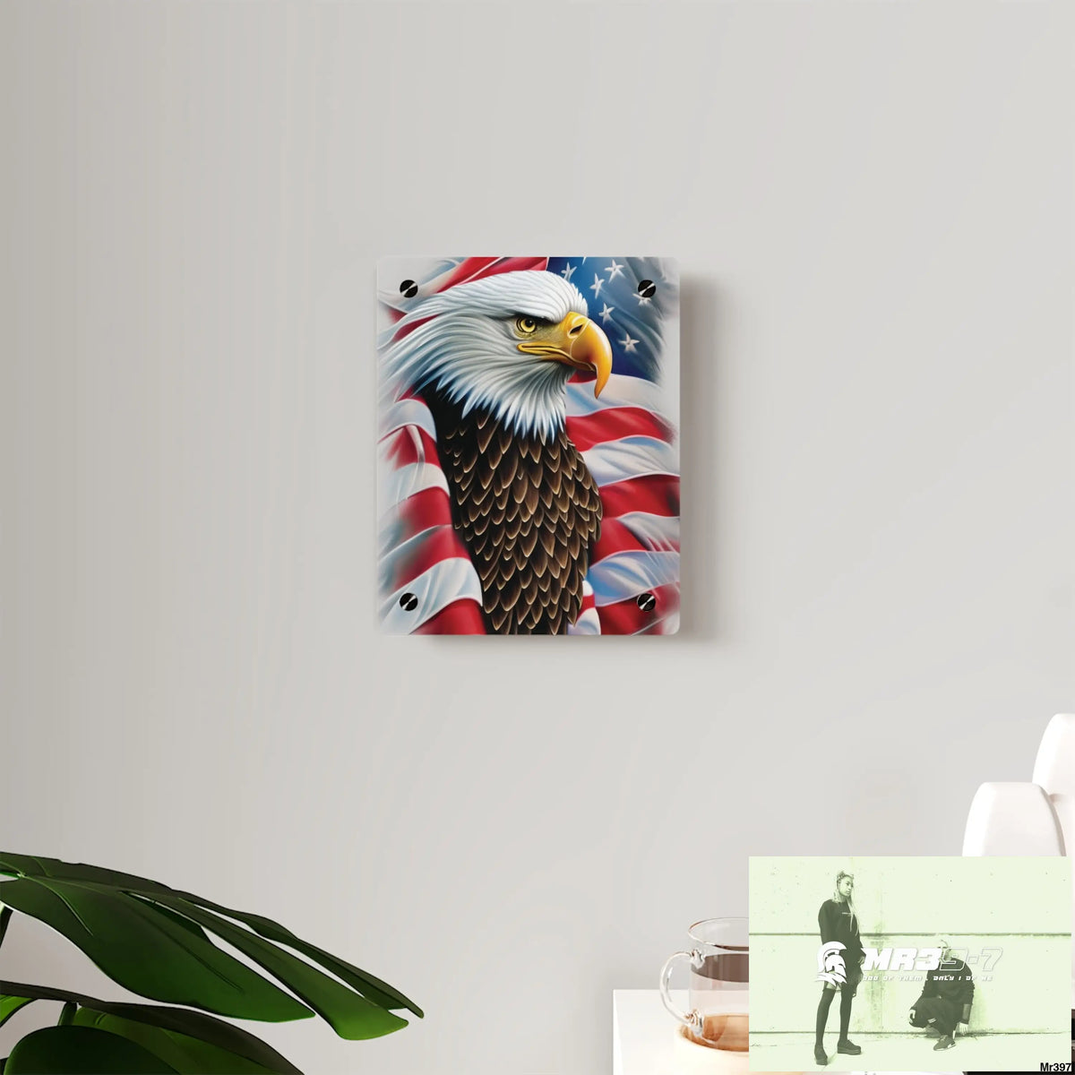 USA Eagle 32k Hyperrealistic Digital Graphic Acrylic Wall Art Panels Home Decor