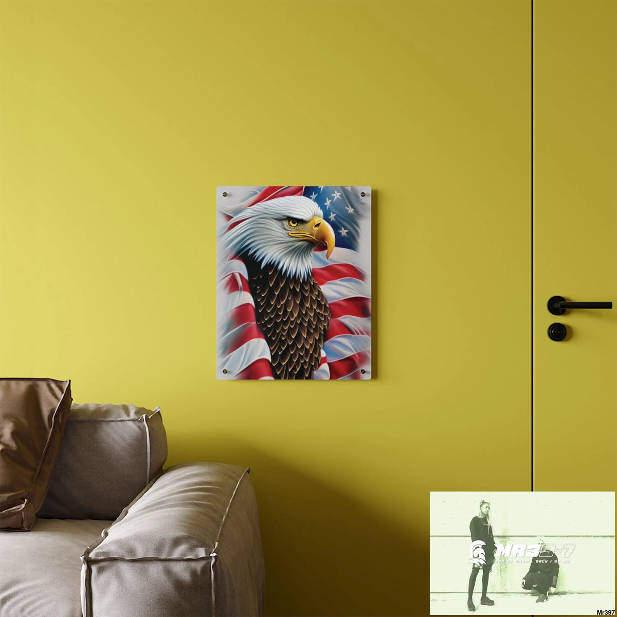 USA Eagle 32k Hyperrealistic Digital Graphic Acrylic Wall Art Panels Home Decor