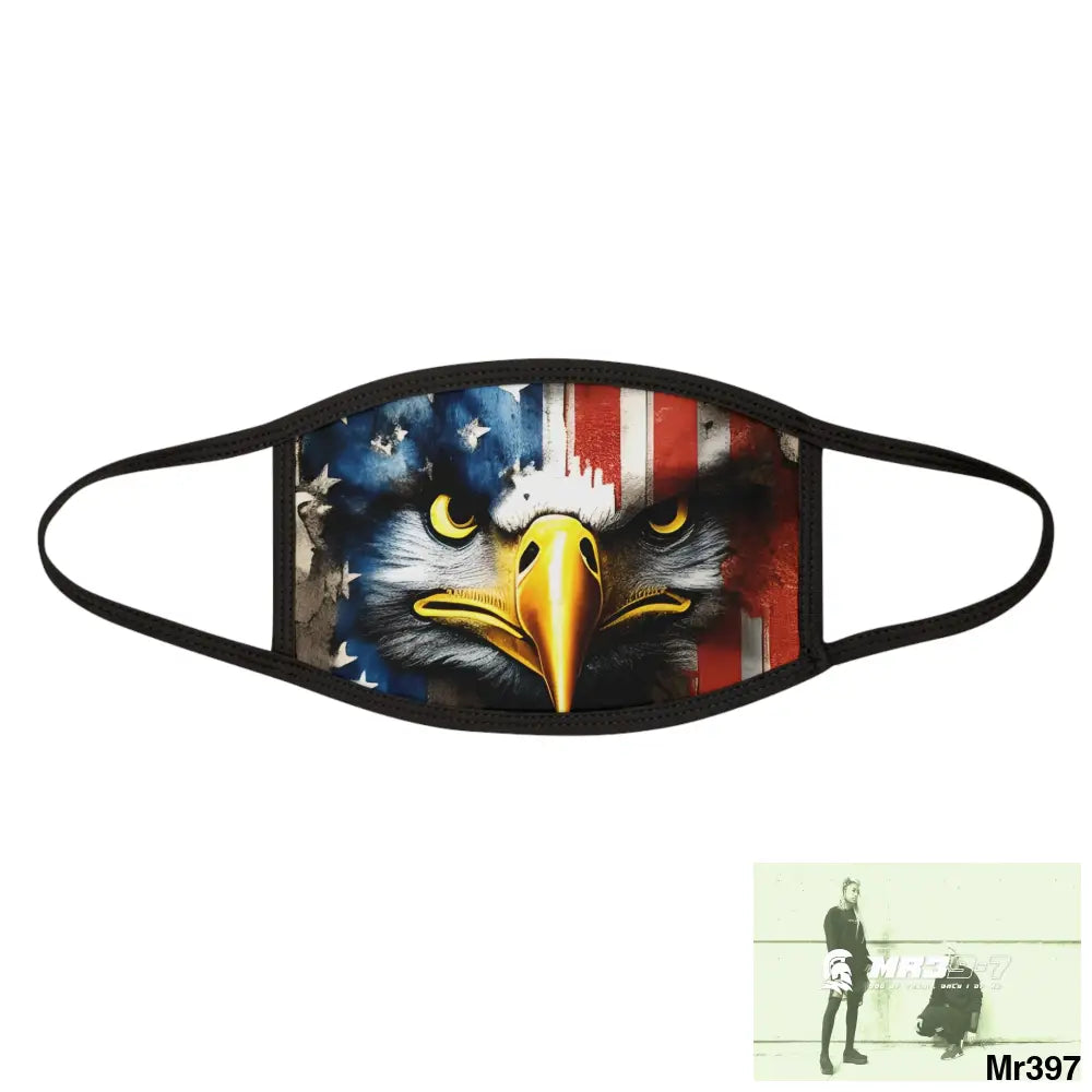 USA Eagle Mixed-Fabric Face Mask One size Accessories