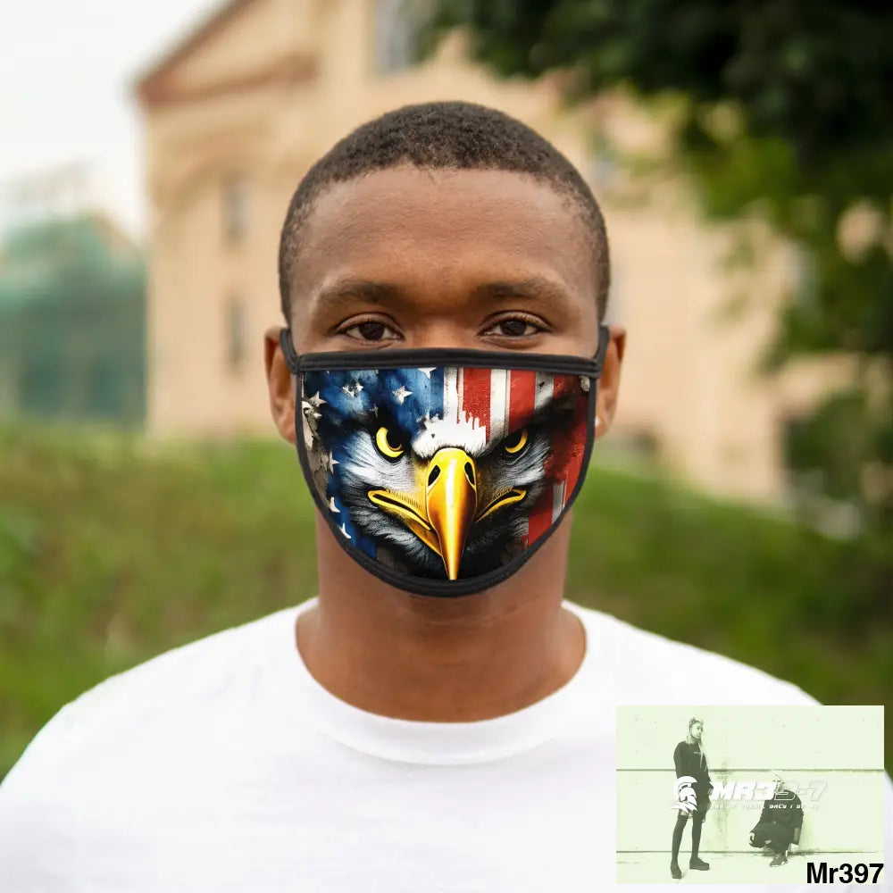 USA Eagle Mixed-Fabric Face Mask One size Accessories
