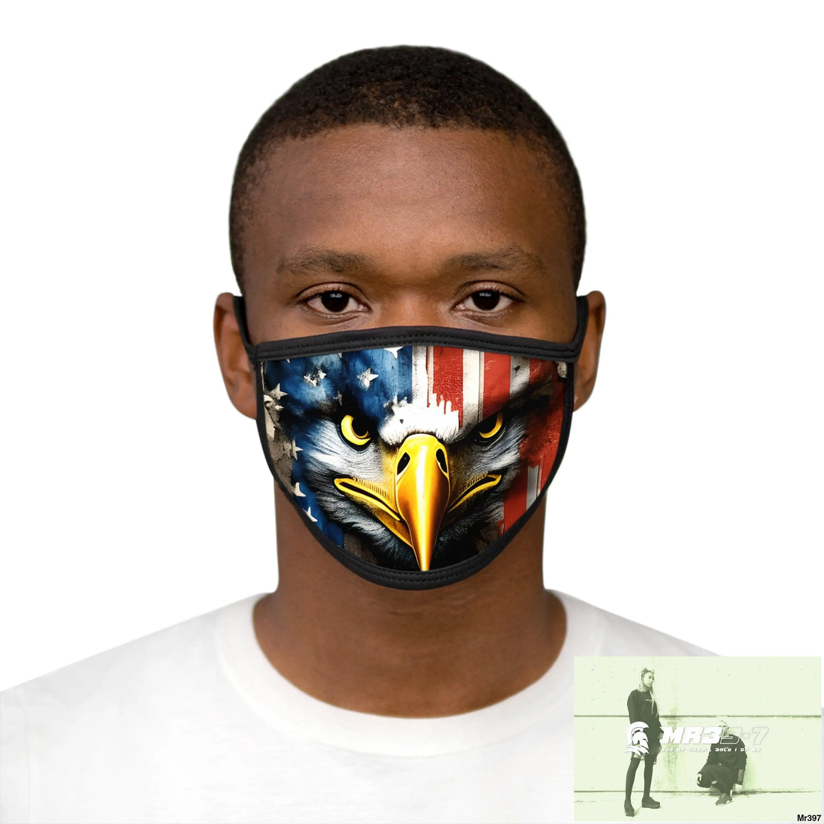 USA Eagle Mixed-Fabric Face Mask One size Accessories