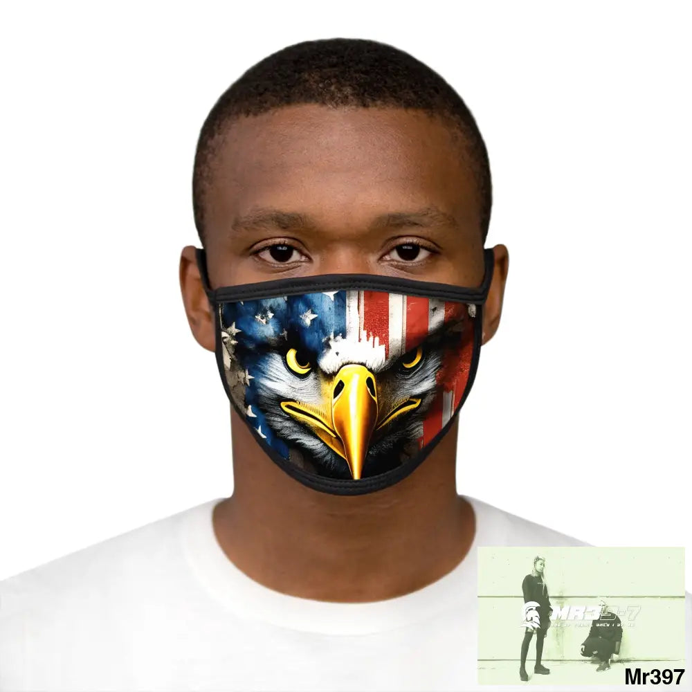 USA Eagle Mixed-Fabric Face Mask One size Accessories