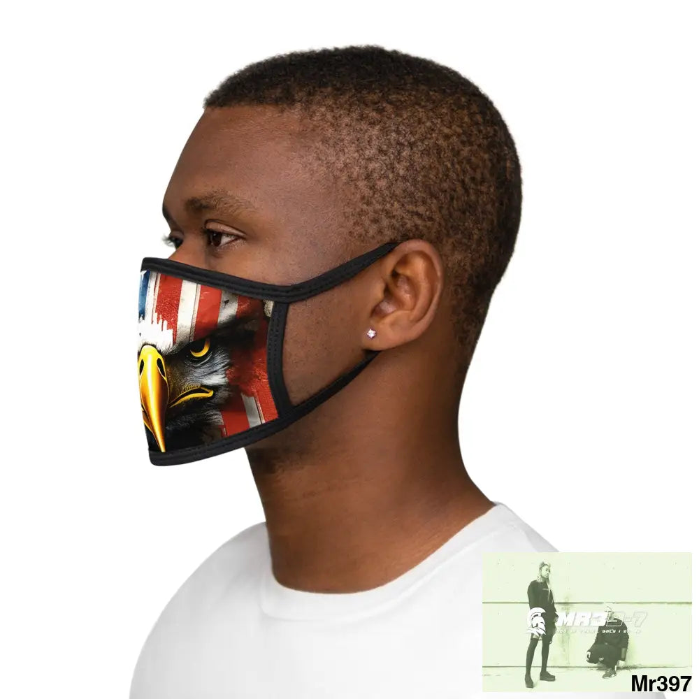 USA Eagle Mixed-Fabric Face Mask One size Accessories