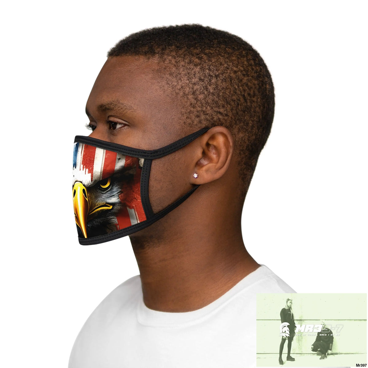 USA Eagle Mixed-Fabric Face Mask One size Accessories
