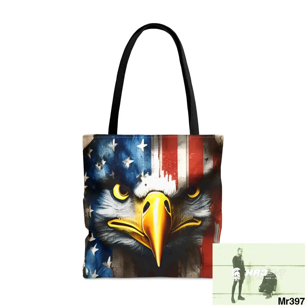 USA Eagle Tote Bag (AOP) Large Bags