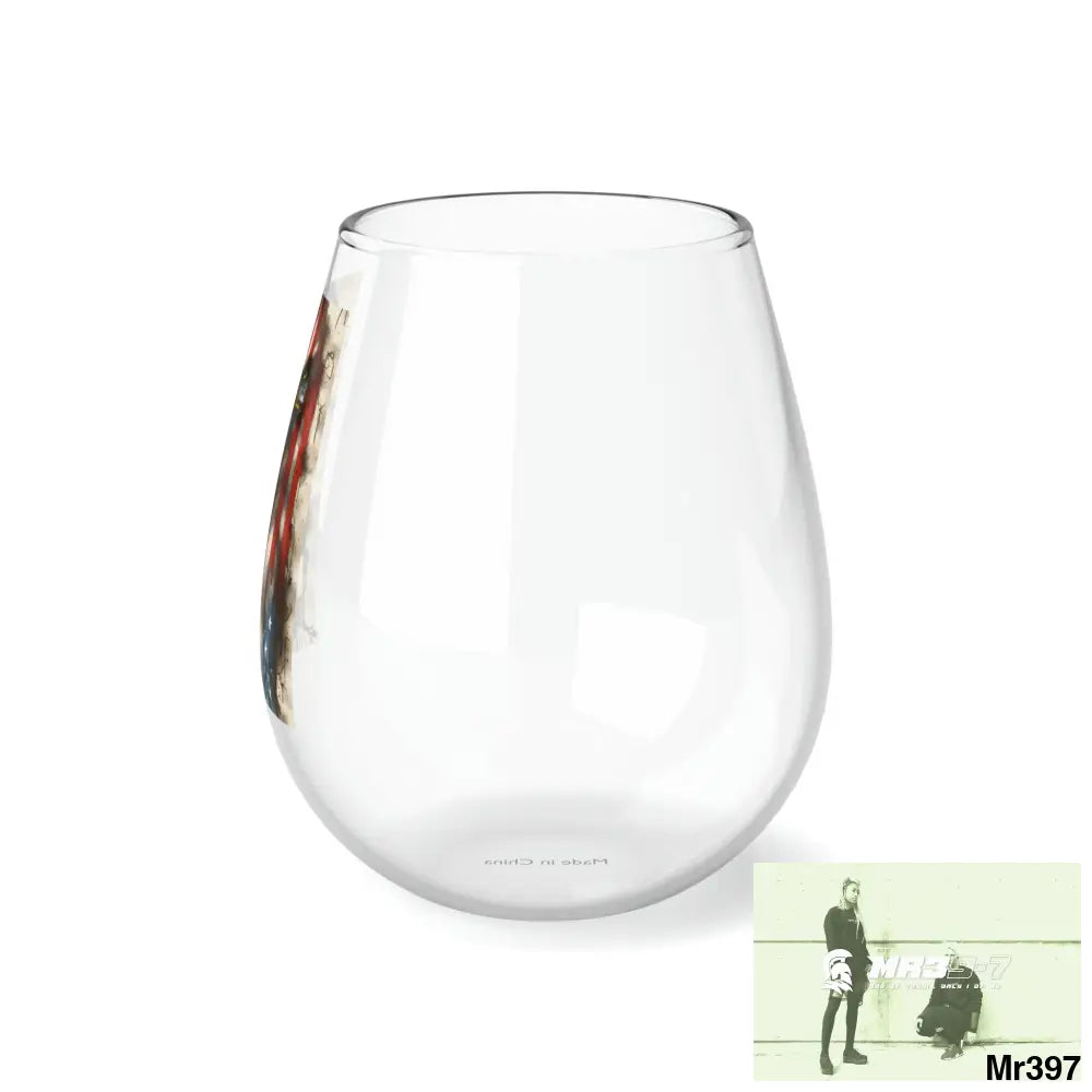 USA Eagles fly alone Stemless Wine Glass 11.75oz 11.75oz Mug