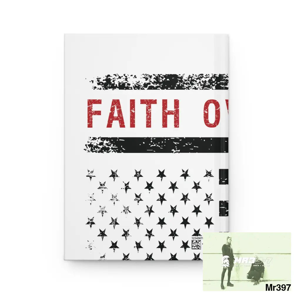 USA Faith over Fear Hardcover Journal Matte Journal Paper products