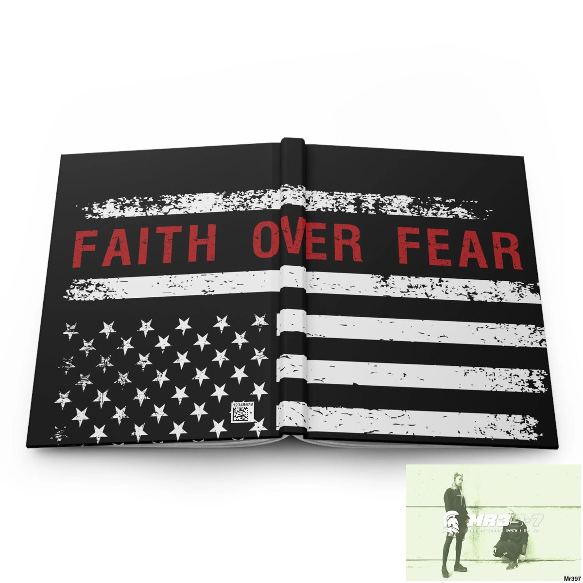 USA Faith over Fear Hardcover Journal Matte Journal Paper products