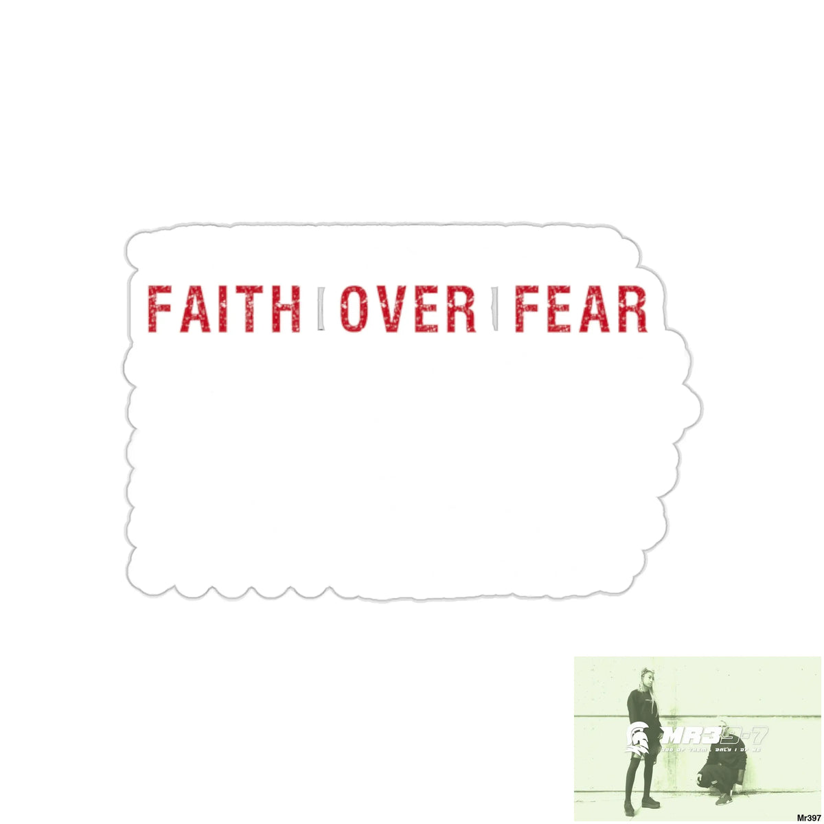 USA Faith over Fear Kiss-Cut Stickers 2’’ × 2’’ / White Paper products