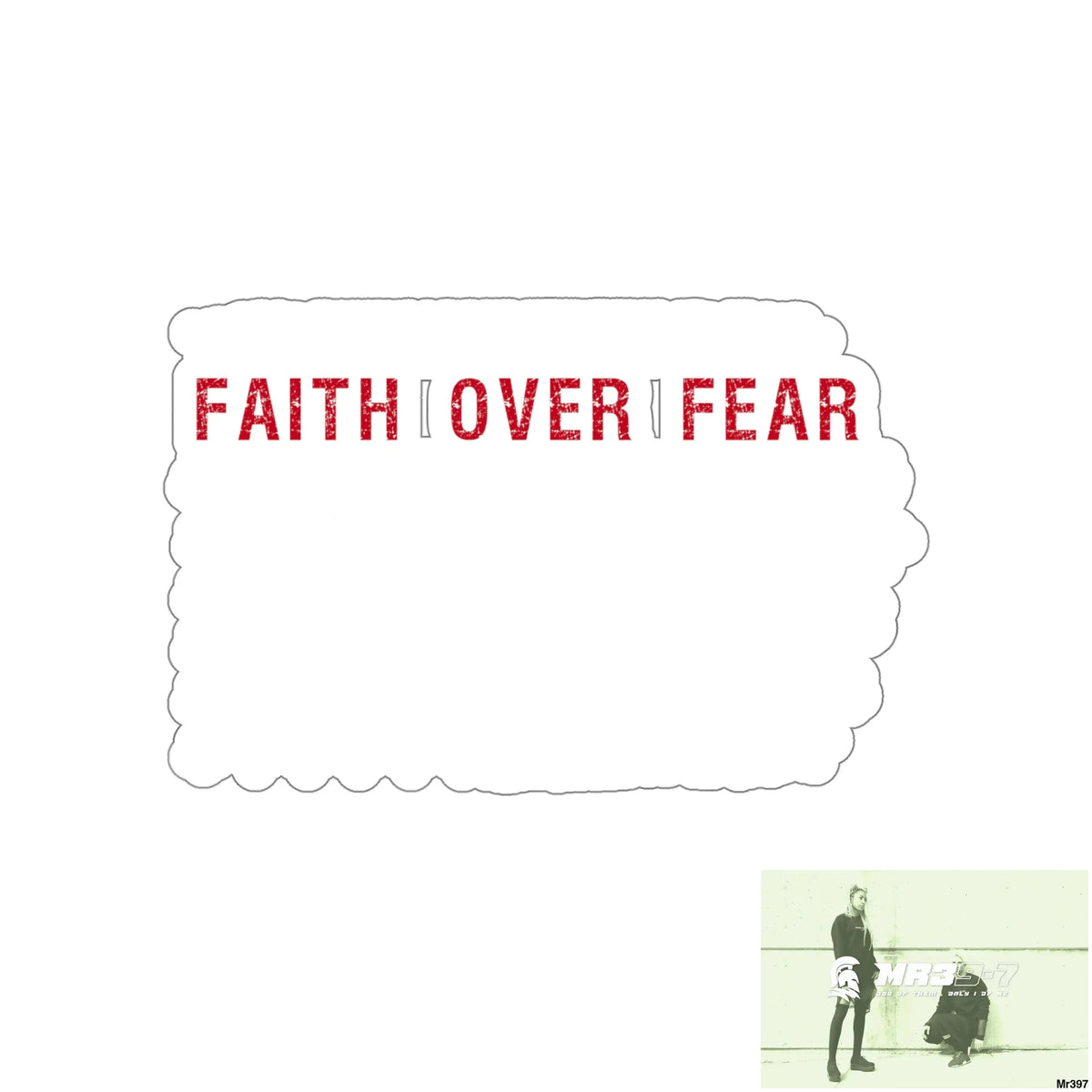 USA Faith over Fear Kiss-Cut Stickers 6’’ × 6’’ / White Paper products