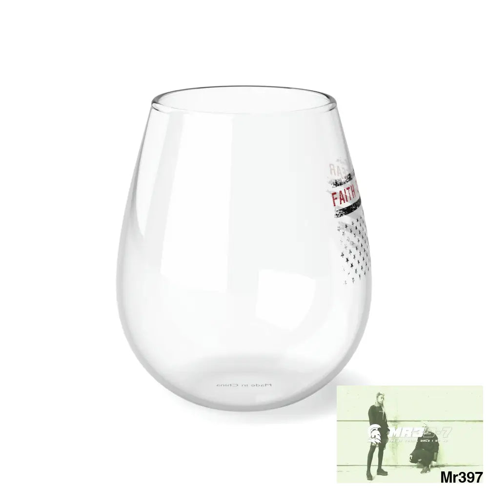 USA Faith Over Fear Stemless Wine Glass 11.75oz 11.75oz Mug